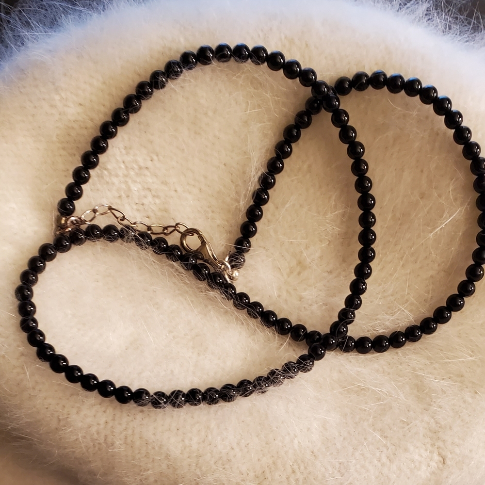 Nicky Butler 4mm Gemstone Bead 20" necklace.